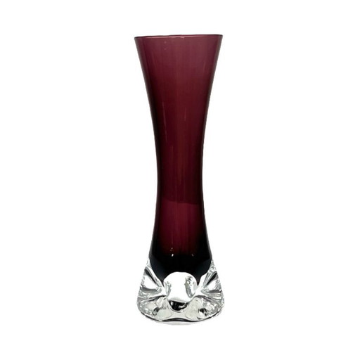 Ingrid Glashütte "Lord Nelson" burgundy vase, Germany 1960s