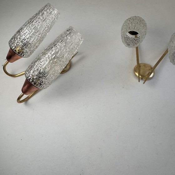 Image 1 of Pair of vintage double wall lights “MAISON ARLUS”