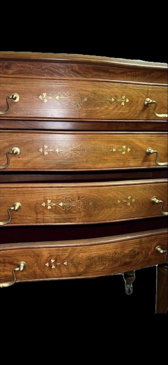2 Cómodas con ruedas, Terciopelo, Madera, Marrón (foto 4 de 9)