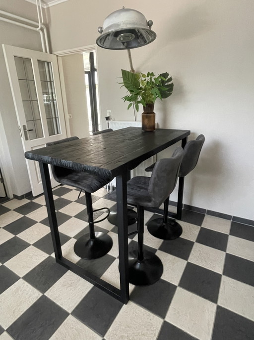 Tavolo da bar Bram nero di DTP Home