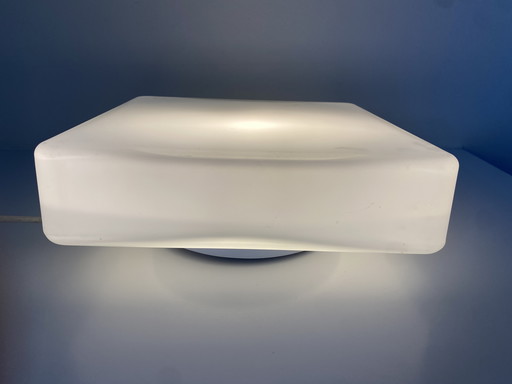 Massive Opalin-Wandleuchte aus der Mitte des 20. Jahrhunderts – Deckenleuchte