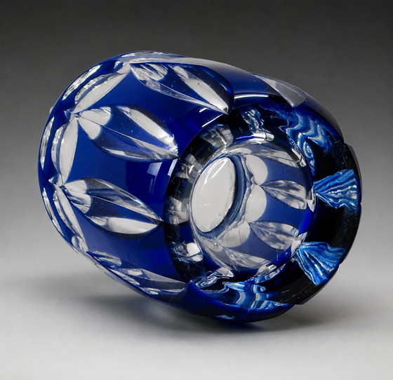 Image 1 of Val Saint Lambert Art Deco vase cut to clear, ca. 1950