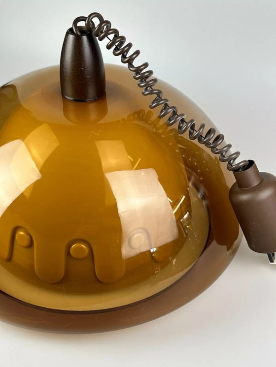 Image 1 of Lampada da soffitto anni '60 e '70, lampada a sospensione, acrilico, plastica, metallo, design spaziale