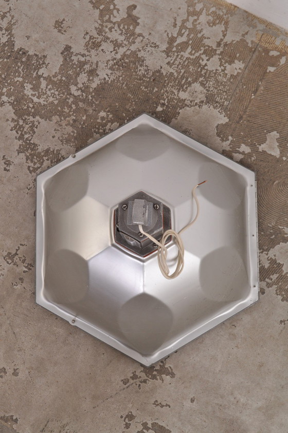 Image 1 of Lampe d'usine en aluminium, design industriel, années 1950