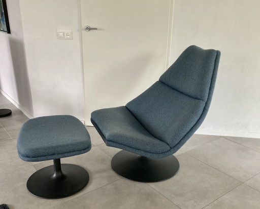 Fauteuil Artifort + Hocker, Type F510