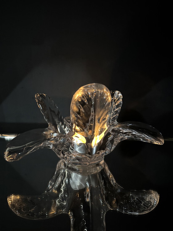 Image 1 of Vassoio portaoggetti in cristallo a forma di palma degli anni '70