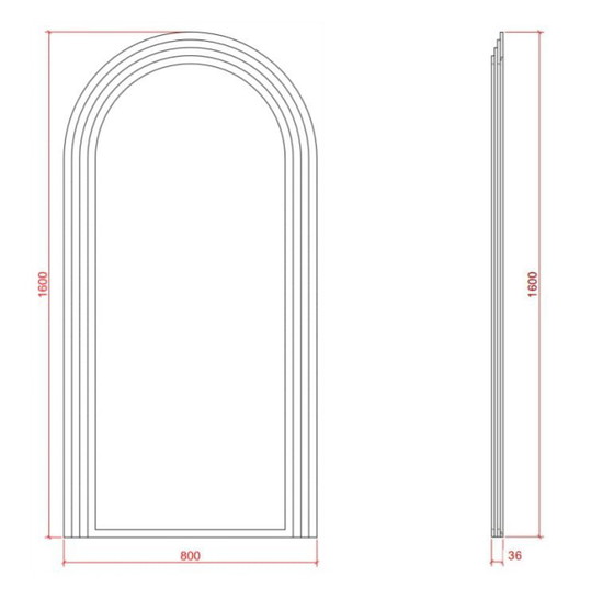 Image 1 of BALI BEIGE SPIEGEL 160 x 80 cm