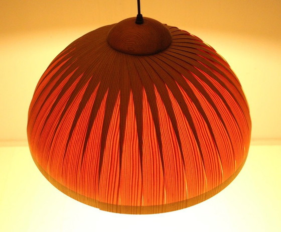 Image 1 of Deckenlampe/Deckenleuchte von Hans Agne Jakobsson, Teakholz, Schweden, 1970er Jahre