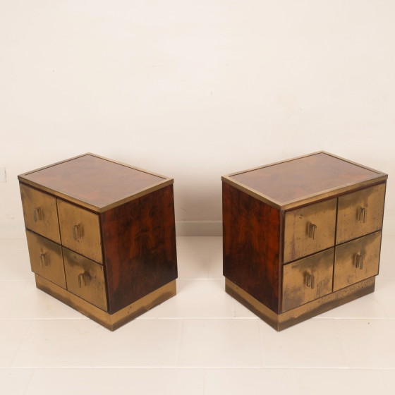 Aldo Frigerio & Luciano Frigerio Tables de nuit Bagdad en ronce de noyer et laiton – Brass (photo 18 of 24)