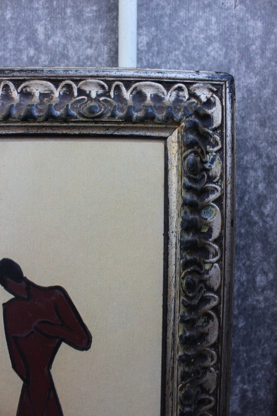 Image 1 of Vintage Figurative Abstract Nudes Painting