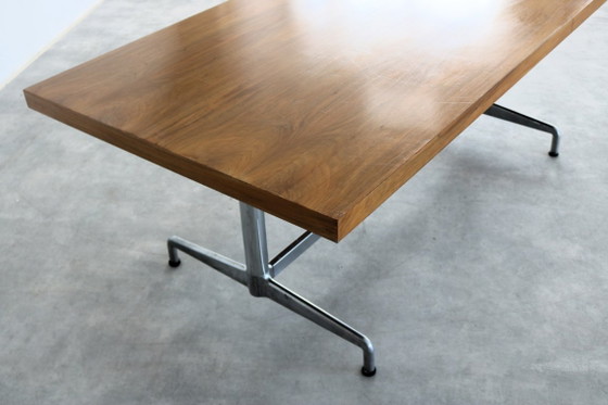Vintage Dining Table | Conference Table | Desk | 1960s – Wood, Chrome (photo 9 of 12)