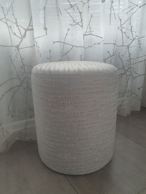 Image 1 of Authentic Design - Custom-made Round Pouffe - Zimmer + Rohde “Caroline Elm” Hodsoll McKenzie Fabric