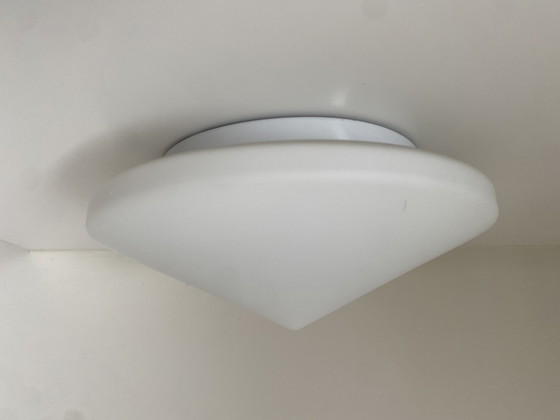 Image 1 of Minimalist Dutch Midcentury Glass Recessed/Ceiling Lamp by Steinhauer Apeldoorn, 1980s