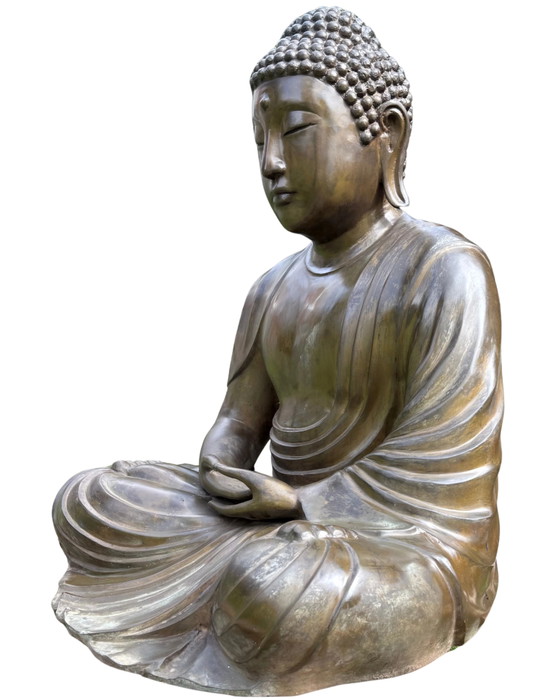 89 cm Buda Amida Japonés de Bronce – Estilo Kamakura Daibutsu – Amida Mudra XXL – Esculturas, Bronze (photo 10 of 11)