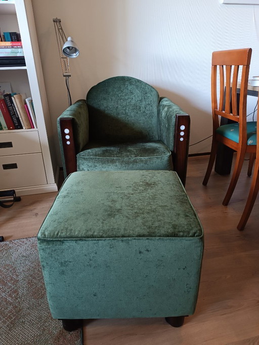 Magnifique fauteuil Rooker 03 Monserrate - design art déco, caractère unique