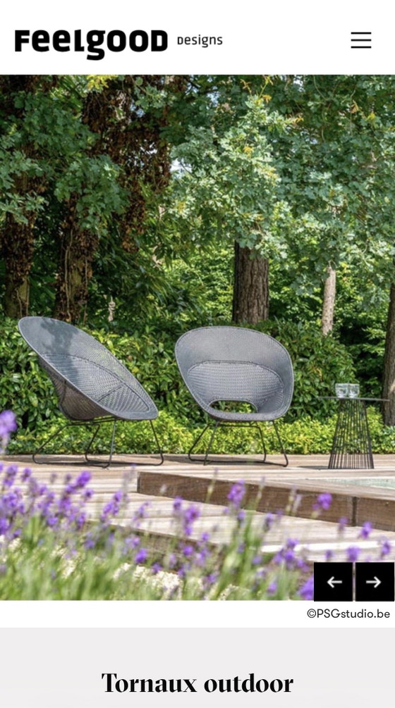Fauteuil lounge Feelgood Design + repose-pieds pour intérieur et extérieur – Metal, Plastic (photo 3 of 5)