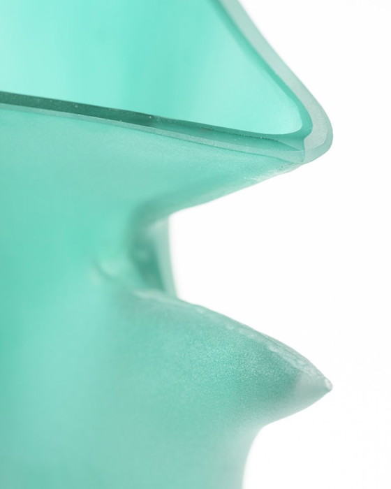 Image 1 of Vaso scultoreo postmoderno "Exotique" in vetro satinato di Rosenthal, Michael Boehm.