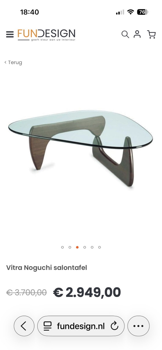 Vitra Table basse Isamu Naguchi – Tables basses, Glass, Wood (photo 3 of 5)
