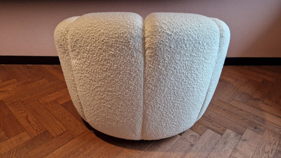 Kare Design Peppo Swivel Armchair – White Bouclé – Polyester (photo 5 of 8)