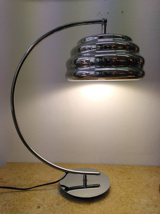 Image 1 of Lampe a poser chromée, année 70