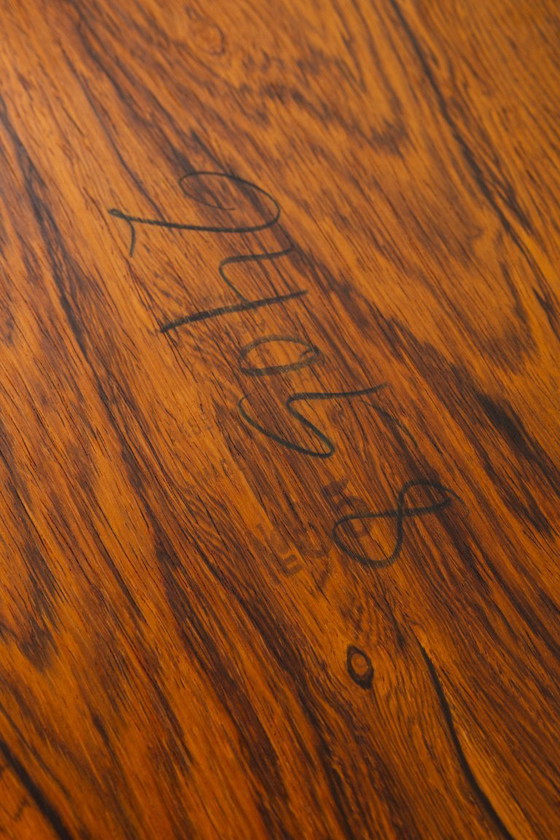 Image 1 of Set di panca da corridoio e specchio in palissandro di Kai Kristiansen, Aksel Kjersgaard, 1960