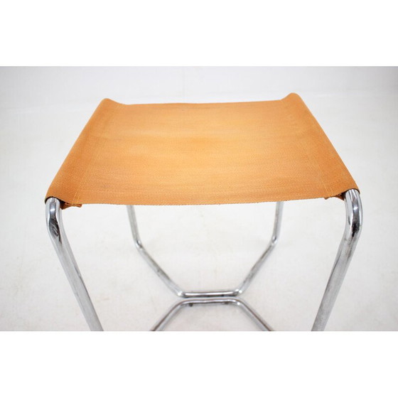 Image 1 of Vintage chromed stool by Marcel Breuer for Thonet B8, 1930s