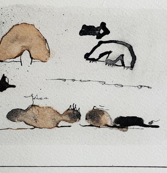 Image 1 of Hans EPP - Magnificent abstract painting from 1968 - framed