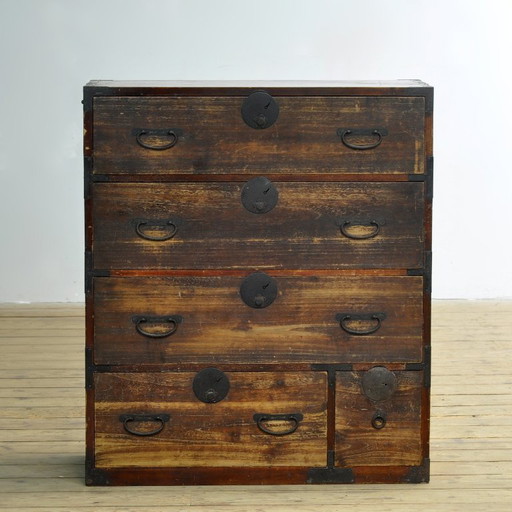 Japanische Tansu-Kommode, um 1870 – ladekasten, Iron, Wood (photo 2 of 14)