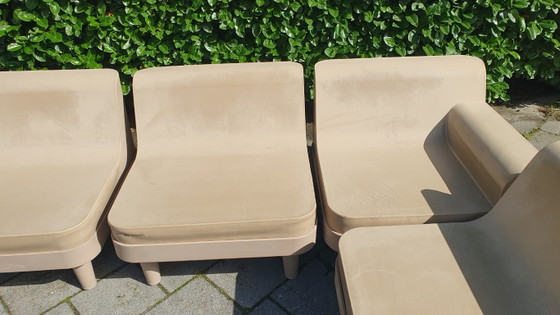 Sixinch Offshore Set lounge modulare di design 20 pezzi taupe vintage – Divani modulari, Plastic (photo 11 of 35)