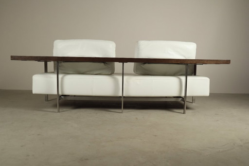 Rolf Benz Dono sofa by Christian Werner in white leather, 1990s