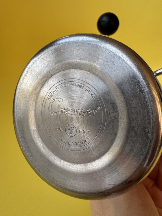 Image 1 of Italian Design Milk Frother Inox Stainless Steel- Postmodern Design