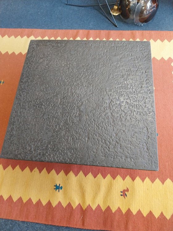 Image 1 of 1 x brutalist polystone coffee table 96 x 96 x 35 1970's