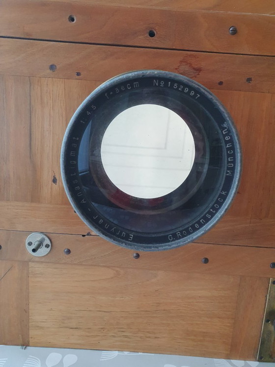 Image 1 of Antique wooden bellows camera with Rodenstock lens (ca. 1910)