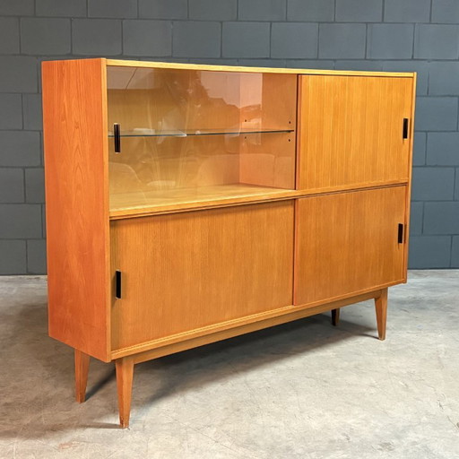 Credenza alta vintage – Bartels – anni '60 – high boards, Glass, Wood (photo 2 of 17)
