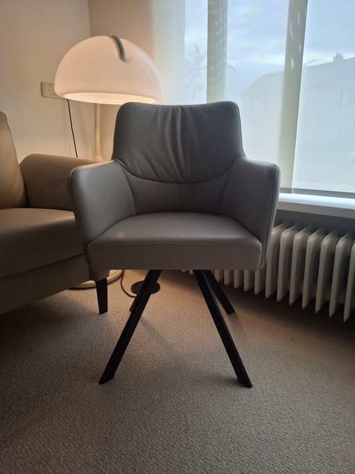 2 Prominent leather dining room chairs