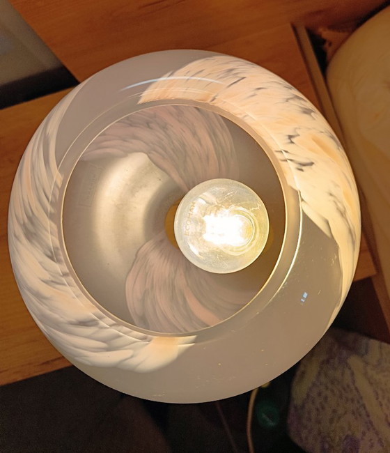 Image 1 of MURANO Vintage Pink Swirl Glass Table Lamp - Mid-Century - Made in Italy - Perfect