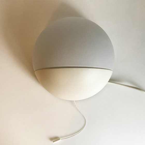 Image 1 of Lampada da parete vintage in vetro dell'era spaziale HP Leuchten Globe anni '70