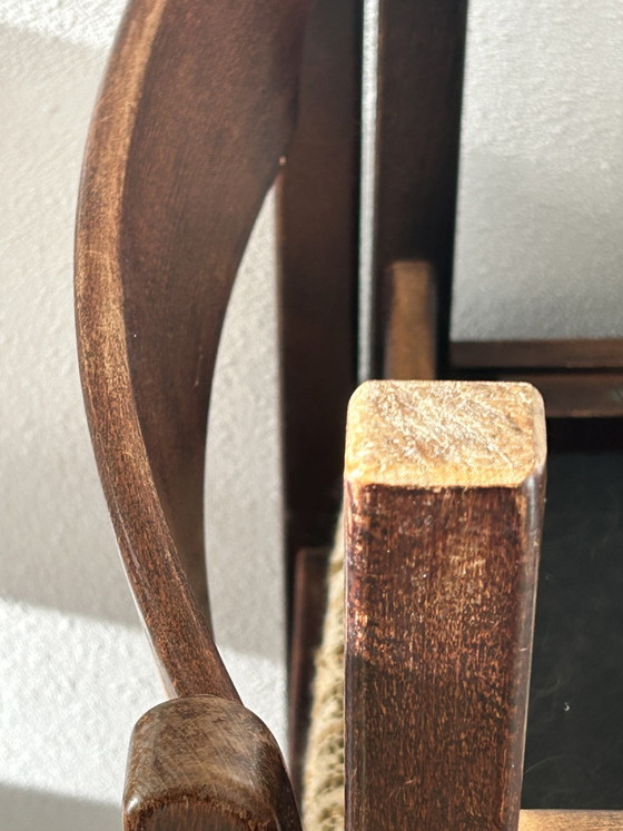 4x Sedie vintage Mid-Century – Sedie da pranzo, Tessile, Legno (photo 5 of 6)