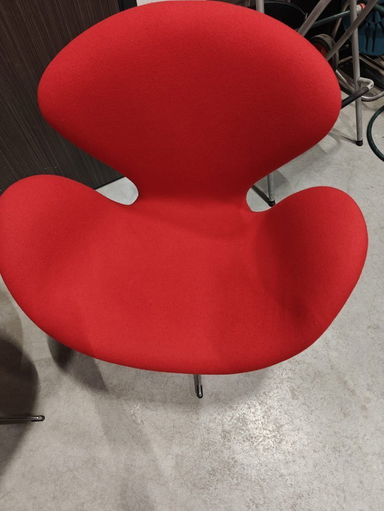 Image 1 of Fritz Hansen Swan Chair Red