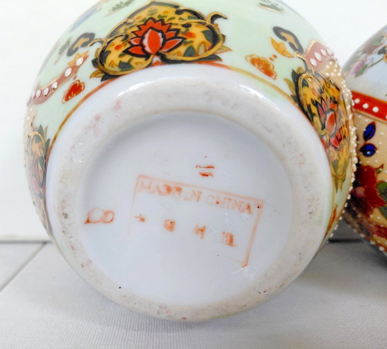 Chinese Ginger Jars Satsuma Style Geisha Decor 70s/80s – Chinoiserie, Vases, Porcelain (photo 9 of 10)
