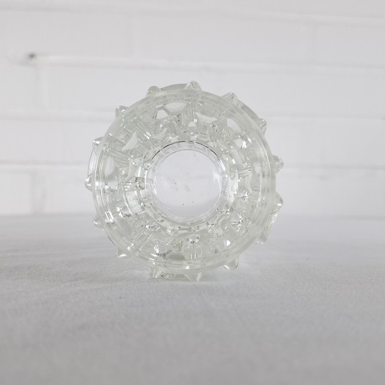 Image 1 of Vintage brutalist waxinelichthouder Sklo Union Rudolfova Vladislav Urban jaren 60/70 glas