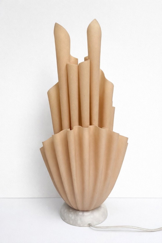 Image 1 of Georgia Jacob Corolle Table Lamp – French Sculptural Design 1970s – Marble Base