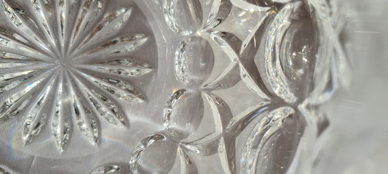 Vintage Nachtmann lead crystal sphere vase, heavy, "Angelique" series, Ø 13.5cm, crystal lens cut, star (photo 4 of 15)