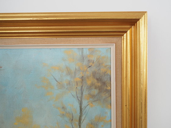 Image 1 of Peinture "The Forest Road", design scandinave, années 1970