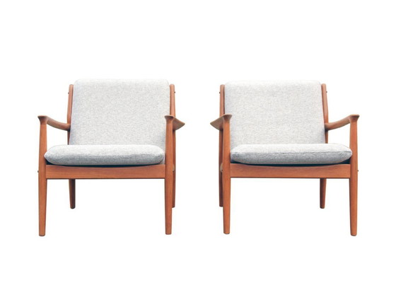 Coppia di poltrone scandinave, Svend Age Eriksen, Glostrup Mobelfabrik, 1963 – Textile, Wood (photo 2 of 9)