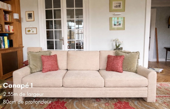 Image 1 of Set of 3 designer sofas - Italian made - Pierre Frey fabric - new