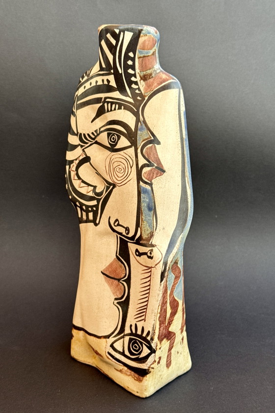 Image 1 of Precioso jarrón de cerámica de mediados de siglo de estilo picassiano