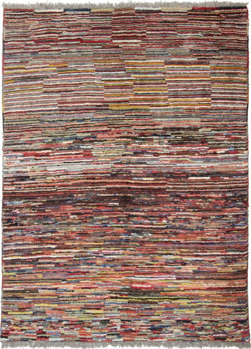 Original Persian carpet Gabbeh Ghashghai oriental carpet 214 cm x 154 cm old natural