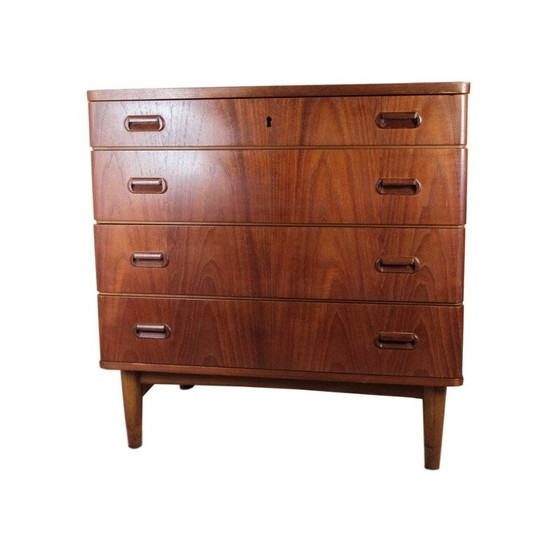 Image 1 of Vintage teak chest of 4 drawers, Denmark 1960