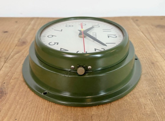 Image 1 of Vintage Green Citizen Ships Wall Clock, 1980s